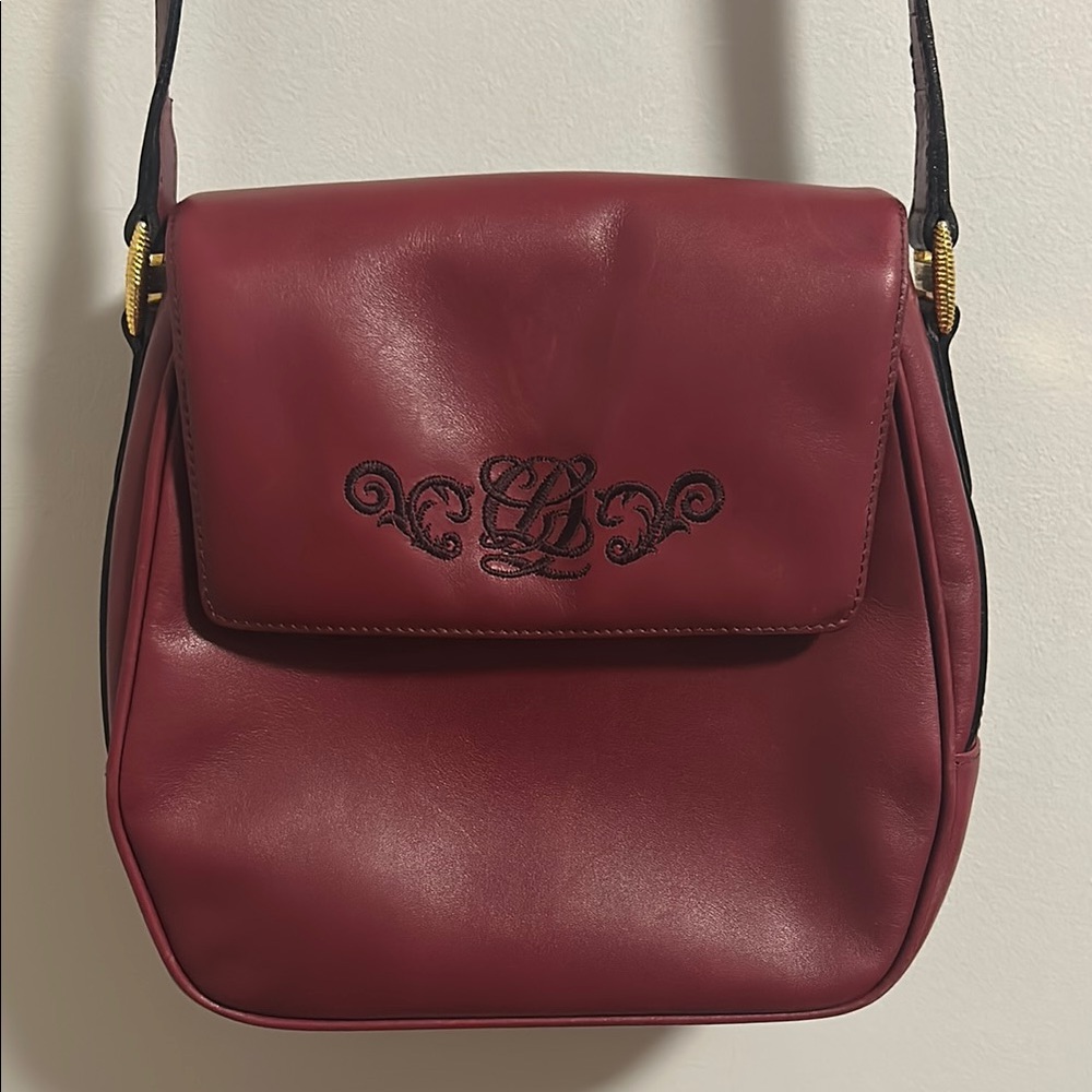 Louis Quatorze Leather Structured Rounded Shoulder Bag